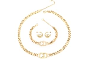 RAI IMAGIN Damen schmuck Set Wasserfest Ohrringe Halskette Armband gold Damen schmuck set perfeste geschenk idee