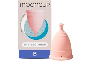 Mooncup® Beginner Menstrual Cup, Reusable, Ultra Soft & Easy Insert, Great for Heavy Flow Periods, Size B, Age Under 30 (Pack of 1)