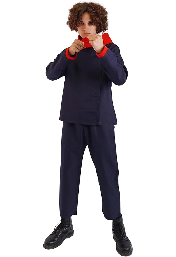 Kimono Cosplay Ryomen Sukuna Per Fan Di Jujutsu Kaisen, Con Tatuaggio Facciale E Cintura, Taglie S-XL - 3