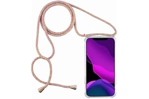 2ndSpring Funda con Cuerda Compatible con Huawei Honor 20 Lite/P Smart Plus 2019,Colgante Collar Correa de Cuello Cadena Cordón,Arcoiris Amarillo