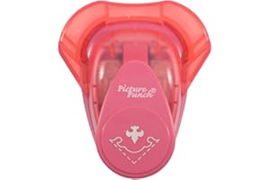 Vaessen Creative Eckenstanzer Wappen, Lilie, Medium, Eckenabrunder aus Metall und Plastik, zum Basteln mit Papier, Karten Gestalten und Scrapbooking, 14.0 x 10.0 x 5.0 cm