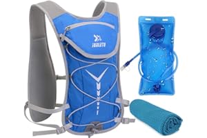 GEILA Hydration Backpack with Bladder 2L, Hydration Vest Breathable Lightweight Rucksack Outdoors Sport Marathoner Running Vest Backpack for Cycling Running Climbing Hiking Camping