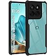 TheGiftKart ShockProof Crystal Clear Back Cover Case for Motorola Moto Edge 60 Fusion 5G | 360 Degree Protection | Protective Design | Transparent Case for Moto Edge 60 Fusion (PC & TPU, Black Bumper)