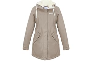 Regenliebe Damen Regenmantel wasserdicht Friesennerz mit Teddyfleece gefüttert