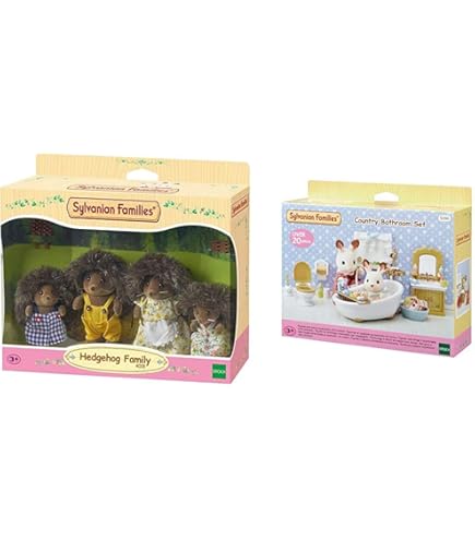 Sylvanian Families - La Famille Hérisson - Set De 4 Figurines Articulées Pour Enfants Dès 3 Ans