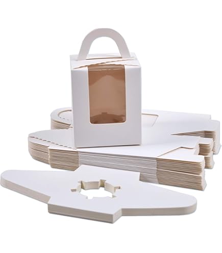 25 Boîtes à Cupcakes Individuelles Roses. Boîte à Gâteau De 4