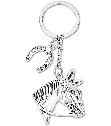 BONSNY Enamel Alloy Horse Unicorn Keychain - Car Purse Charms & Gift Accessories For Women & Girls