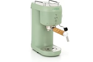 Cafetera Express Semiautomática Caprizze Hikari 1400 W 20 Bares con Vaporizador y Espumador USB incluido Color Verde Mate