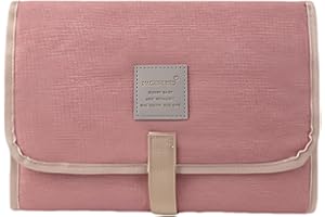 LAPANGZI Portable Changing Mat Baby，Foldable Waterproof Lightweight Travel Changing Pad with Soft Cushioned Layer, Compact & Easy-Clean On-The-Go Diaper Mat (Pink)