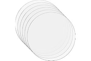 FAAING 6 stycken 30 cm akrylskiva rund stor, 2 mm akrylglas rund klar akrylplatta, transparent akrylskiva för skyltning, måln