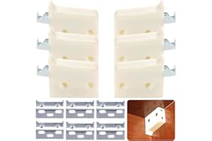 YOUNGSAY 6 Pezzi Attaccaglie per Pensili, Regolabile Ganci per Pensili Cucina, Peso del Cuscinetto 150kg Attaccaglie per Pensili Pesanti (Bianco Sporco)