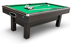 Gamesson Cambridge 7 Ft Pool Table - 110kg, Brown/Green | Elegant Wood Finish & Green Felt | Automatic Ball Return | Perfect for Pubs & Games Rooms | Classic Design | Billiards & Pool