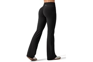 WILLIT Sportleggings, dam, flare med 4 fickor, sportbyxor, osynliga, scrunch butt, gym, leggings, hög midja, yogabyxor, träni