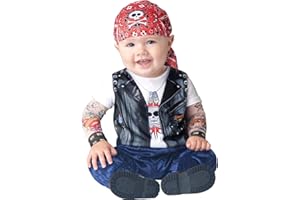 FUN WORLD Déguisement Mini Motard pour bébé - Classique 6-12 Mois (66-74 cm)