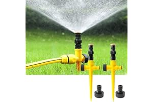 HARDINOX 4PCS Garden Lawn Sprinkler 360 Degree Rotating Automatic Irrigation System for Watering Water Sprinkler Roof Cooling