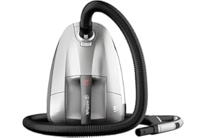 Nilfisk Aspiradora Elite para Suelos y Alfombras - Aspirador de Trineo Anti-Alérgenos con Filtro HEPA, Elimina Ácaros y Pelos de Mascotas - Plateada (SICL14E08A2-B-HFN)