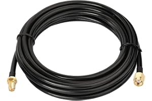 GTIWUNG Antenn-koaxialförlängningskabel RG58 på 15 meter, med RP SMA-stickkontakt till RP SMA-uttag, SMA-kabel, 50 ohm, för H