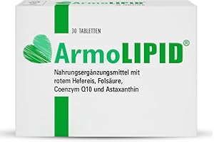 ArmoLIPID - Nahrungsergänzungsmittel mit rot Fermentiertem Reis, Folsäure, Coenzym Q10 und Astaxanthin- 30 Tabletten