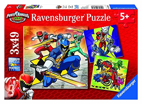 Preisvergleich Produktbild Ravensburger 09393 - Power Rangers Dino Charge - 3 x 49 Teile Kinderpuzzle