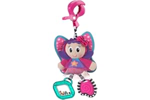 Playgro Jouet pour Poussette Fée, Dès la Naissance, Dingly Dangly Floss the Fairy, Rose/Bleu, 40107