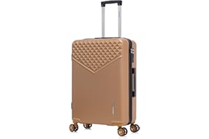 SKYLARK LUGGAGE 24" Medium Suitcase Lightweight 4 Wheel Spinner ABS Hard Shell Luggage for 15 to 20kg 66 Litre