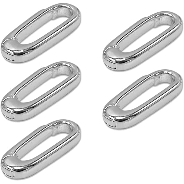 Chiusure A Moschettone Ovali Per Gioielli - 10 Pezzi, Argento, Per Collane E Bracciali - Foto 8