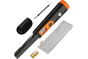 SUNPOW Metal Detector Pinpointer, completamente impermeabile, bacchetta di rilevamento a 360° con schermo LCD, 3 modalità (cicalino, vibrazione, suono) per la caccia al tesoro- OTMD08