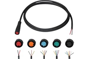 baluoqi Verlängerungskabel 2Pin/3Pin/4Pin/5Pin/6Pin wasserdichter Stecker mit einem einzelnen Stecker DIY Ebike Linie für elektrisches Fahrrad Licht/Gas/Ebrake/Anzeige Ebike Teile