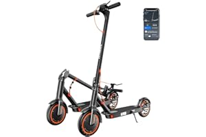 TODIMART T3 Patinete Eléctrico Adultos Ultraligero Antirrobo Certificación CE, 350W Motor, Autonomía 35KM, Velocidad Máxima 25 km/h, 3 Velocidades&Plegable Adolescentes & Desplazamientos Diarios con App