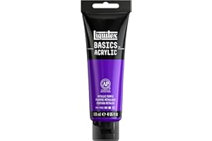 Liquitex Acrilico Basics - Tubo di Pittura Acrilica, Porpora Metallizzato, 118 ml