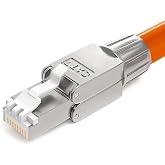hb-digital 1 x RJ45 CAT 7 connector without tools for LSA Ethernet network cable compatible with CAT 6a CAT 6 CAT 5e 10 Gbps