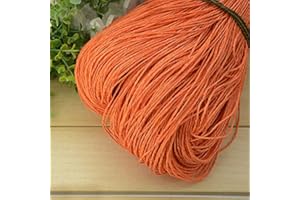 VIXDA 600 mètres 500g Fil de Paille de Raphia Naturel pour Tricot à la Main Crochet Chapeau d'été Sac à Main Coussin paniers matériel de Tricot Bricolage Artisanat