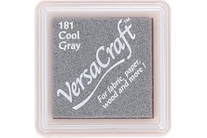Tsukineko Versacraft - tampon d'encreurs -181 Cool Gray (Gris froid) , 25 x 25 mm