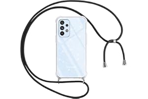 Vauki Funda Glitter para Samsung A53 5G con Cuerda,Silicona Transparente Antigolpes Carcasa con Collar Cordón Correa de Cuello Colgante,Purpurina Suave Case para Samsung Galaxy A53 5G 6.5",Negro