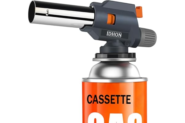 JDHON Chalumeau de Cuisine, Torches de Cuisine, Brûleur de Cuisine Réglable pour BBQ, Crème Brûlée, Pâtisseries, Desserts, Camping (Butane non Inclus)