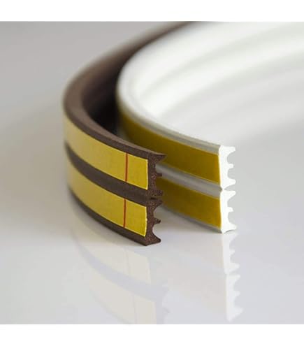 Joint De Fenêtre En Silicone DQ-PP Joint De Fenêtre | 5 M | Blanc | Auto-adhésif | Profil I | Bande D'étanchéité | Bande D'étanchéité | Ruban Isolant Adhésif En Caoutchouc Pour