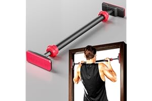 FitBeast Barra di trazione per porta, barra di trazione senza viti, barra per il mento con meccanismo di bloccaggio a larghezza regolabile, portata massima 272,2 kg, per esercizi di casa, palestra