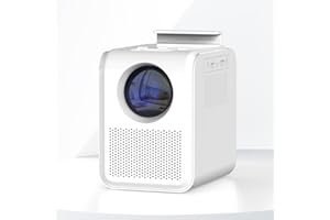QIAOLET Projector with 5G Wifi and Bluetooth,1080P Smart Portable Projector, Outdoor Projector Compatible with Android/iOS/Windows/TV Stick/HDMI/USB