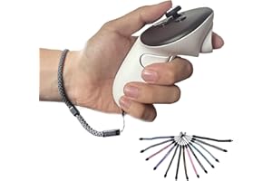 ANNRYBOR Upgraded Replacement Wrist Wraps for Oculus Quest 3 Gen Controller, Reflective Wrist Straps with Black Resin Stopper