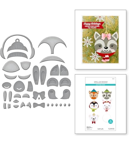 Troqueles Grabados Spellbinders 'Sunday Drive Con Papá Noel' - Set De 8 Piezas, Navideño - Para Tarjetas Y Manualidades