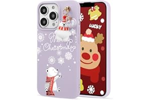 Phoona Noël Coque pour Xiaomi Redmi Note 10 Pro / 10 Pro Max 6,67" avec Joli 3D Poupée Bear Motif Dessin Cadeau de Noël Housse Souple TPU Silicone Bumper Antichoc Étui de Protection Violet Case Cover