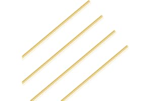 LAVMHAB Messingstab 2mm x 250mm, Messing Massiver Runde Stab für DIY Bastel (4 Stück)