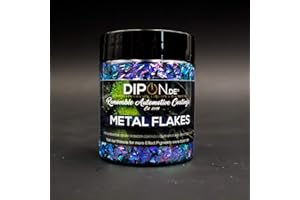 ‎DIPON.DE HIGH PERFORMANCE LIQUIDS & PIGMENTS Effektpigment 3D Neon Purplish Flake Glitter Polyester EFfekt Farbpigment für Epoxidharz Resin Epoxy Autolack Aquarell Seife Kunst Geode