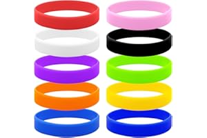 Gemi 10 Pieces Silicone Wristbands,Motivational Quote Rubber Wristbands, Colored Inspirational Rubber Bracelets Stretch,Wrist Bands for Kids Women Men Teen (10 Styles)