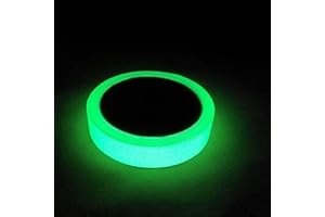 GTIWUNG 10M x 2CM Cinta Luminosa Autoadhesiva, Etiqueta de Seguridad Fluorescente Verde, Cinta Decorativa de Pared 1 Rollo