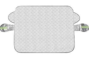 BRTNUP Frontscheibenabdeckung, Magnet Faltbare Frostabdeckung Mit Zwei Spiegelabdeckungen, Autoabdeckung Winter, Hitzeschutz Ultra-Dick gegen Sonne Staub Frost EIS Schnee,Windschutzscheibe UV