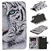 Produktbild Huawei P10 Hülle, KATUMO Premium PU Leder Wallet Case mit Magnetverschluss und Standfunktion Schutzhülle für Huawei P10, Tiger