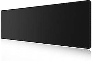 LL-COEUR Czarna duża wodoodporna podkładka pod mysz, 1200 x 400 x 0,3 cm, długa podkładka pod klawiaturę z PC, rozszerzona podkładka na biurko z przeszytymi krawędziami (1200 x 400 x 3 mm)