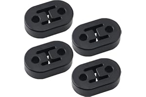 KETTION 4 Stücke Auto Auspuff Aufhänger, Auto Auspuffhalter, Auto Gummi Auspuff, Universal Auto Gummi Auspuff Halterung für alle Fahrzeuge geeignet 2 Löcher 12mm - Schwarz