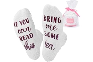 TUKEOO Stocking Fillers Women Her, Cupcake Thermal Fluffy Socks, Xmas Funny Gifts for Women Mum, Mum Christmas Gifts for Her Friends on Mothers Day Birthday Anniversary-One Size